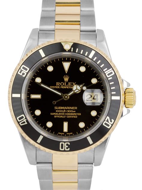 rolex submariner two-tone 16613